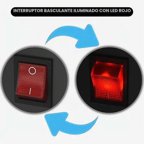 Vista 3 de DaierTek Interruptor basculante de 12 V 30 A 4 pines LED rojo iluminado interruptor de palanca basculante DPST resistente 30 Amp 12 voltios