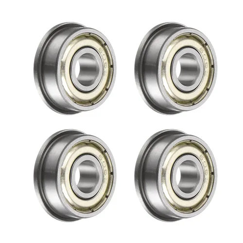 Vista 8 de uxcell MF52ZZ ensanchó el rodamiento de bolas, 4pcs 6.6x16.4x8.2 ft m acero cromado doble blindado ABEC1 cojinetes de brida Double Shielded, ABEC1