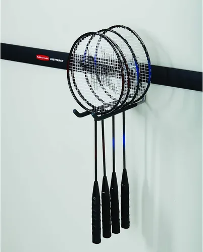 Vista 4 de Rubbermaid FastTrack - Organizador de garaje multiusos, capacidad de 50 libras, sistema de almacenamiento montado en la pared de níquel satinado
