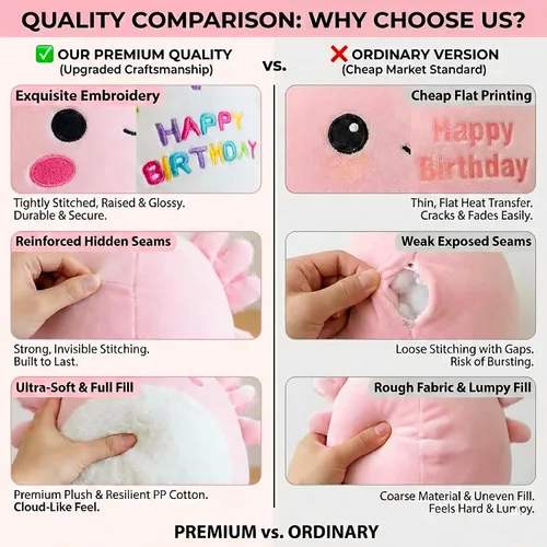 Vista 4 de Gudisi Axolotl de Felpa Adorable Animales de Peluche de Axolotl Suaves Regalo de Cumpleaños Axolotl de Felpa Almohadas para Niños Niños Niñas Rosa