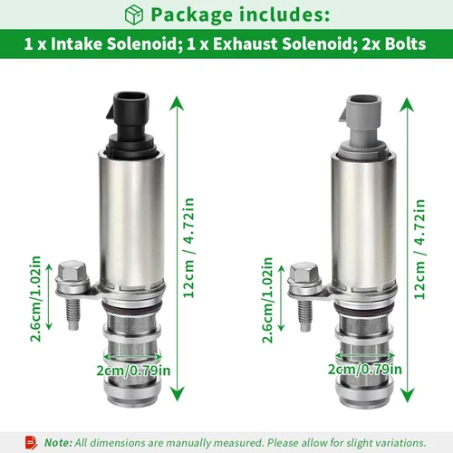 Vista 5 de Válvula Solenoide del Actuador de Posición del Árbol de Levas de Admisión y Escape Kit de Control de Aceite VVT Compatible con Chevy, Saturn