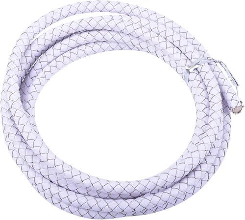 Vista 67 de 2 yardas 8.0mm Cordón redondo de cuero trenzado auténtico marrón antiguo para corbata de bolo