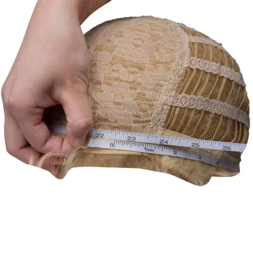 Vista 5 de Peluca corta ondulada rubia para mujer, peluca sintética con parte lateral para Halloween, cosplay, peluca de pelo Rubio