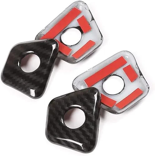 Vista 4 de 4 piezas de plástico ABS para cerradura de puerta de coche, accesorios para BMW 5 Series G30 2017-2020 (fibra de carbono)