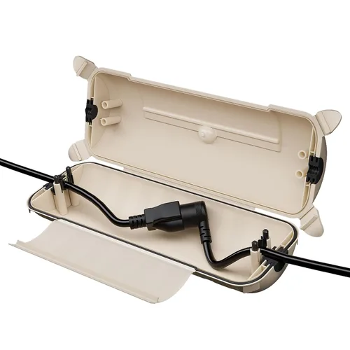 Vista 22 de Flemoon - Paquete de 3 fundas impermeables para cable de extensión para exteriores Small Electrical Connection Box for Straight Plug, Socket
