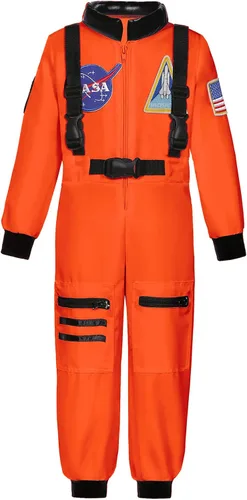 Vista 4 de Disfraz de astronauta para niños de piloto espacial para niños pequeños, disfraces de cumpleaños de Halloween