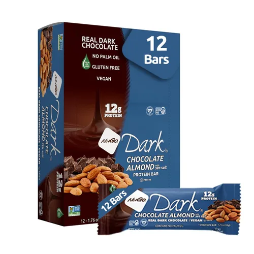 Vista 21 de NuGo Dark, caja variada de muestra, barra de proteínas veganas de 0.47-0.31 onzas, sin gluten, 12 CT