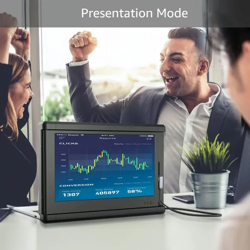 Vista 6 de CIDETTY Nuevo monitor portátil de 12" para laptop, extensor de pantalla Full HD IPS 1080P, pantallas duales para monitor de laptop, USB