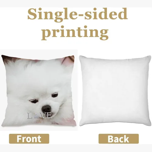 Vista 2 de One Photo Remembrance Pillow Case with Personalized Text Creating a comforting Home décor Piece That Also Brings Emotional Gift Significance