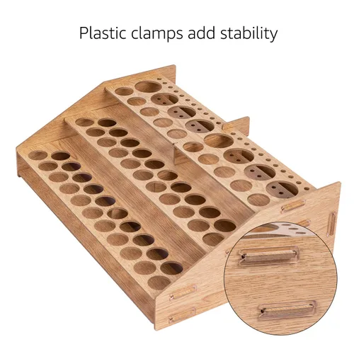 Vista 2 de Amazon Basics Estante organizador de pinceles y pintura para manualidades, con capacidad para hasta 60 botellas (52 1 pulgadas y 8 1.47 pulgadas)