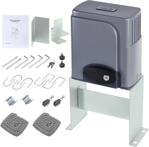 Vista 11 de CO-Z APP Smart abridor automático de puerta corrediza, abridor de puerta eléctrico de 280W para puertas de hasta 1400 lb 40 pies, sistema