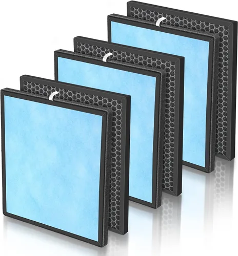 Vista 8 de Juego de 2 filtros HSP001 de repuesto para purificador de aire HSP001 Smart True HEPA, filtración de 4 etapas de prefiltro fino, carbón activado