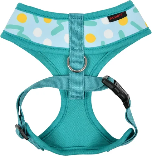Vista 2 de Puppia Arnés para perro sobre la cabeza de moda de primavera y verano, Aqua_Fete, talla M