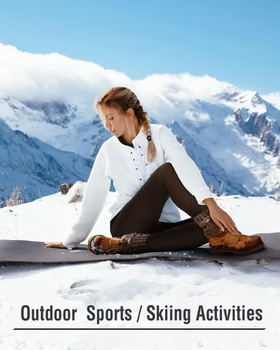 Vista 50 de NORMOV - Leggings con forro de vellón cálido para mujer, de invierno, mallas gruesas, de terciopelo, térmicas