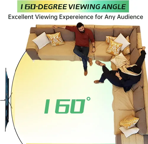 Vista 7 de Pantalla de proyector de trípode con soporte 16:9 4K HD, soporte de pantalla de proyección sin arrugas, pantalla portátil ajustable para proyector