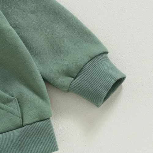 Vista 6 de AEEMCEM Sudaderas con capucha unisex para bebé, niño, niña, básicas, sólidas, de manga larga, con bolsillo de canguro, sudadera con capucha y sin