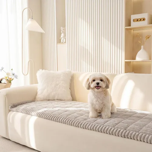 Vista 11 de MEETSKY Fundas de sofá para sofá de 2 cojines, aptas para mascotas, funda de sofá para perros, fundas de sofá de cuero lavables para mascotas