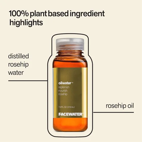 Vista 7 de Recarga de agua y aceite de agua facial nutritiva rosa mosqueta Reponer nutrir la rosa mosqueta