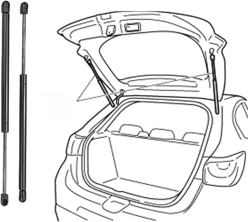Vista 5 de Barra de apoyo del tronco de la puerta trasera del coche para Sandero para Stepway I (BS) Hatchback 2007-2012 (OEM: 8200526363) -20.5 in