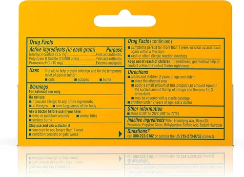 Vista 3 de Neosporin + Crema de doble acción para aliviar el dolor, 0.5 onzas