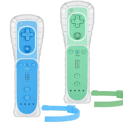 Vista 32 de Yosikr Controller for Wii, Remote Controller for Wii with Silicone Case and Wrist Strap Compatible for Wii/Wii U (2 Pack, White and White)