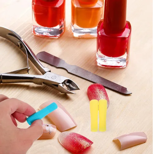 Vista 3 de 6 pares de fundas de silicona para cortador de cutículas, antideslizantes, fundas protectoras para tijeras de manicura, uso profesional en salón