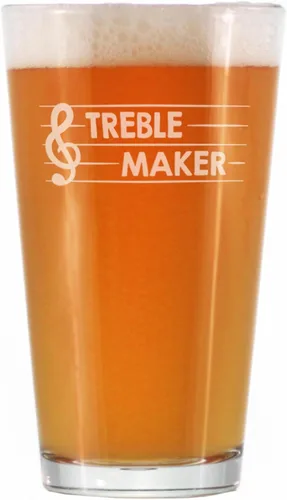 Vista 5 de Custom Treble Maker Pint Glass for Teachers Music Lover Gift - 16 oz