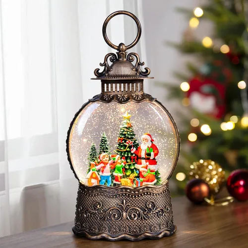 Vista 12 de Regalos conmemorativos para gatos por pérdida de condolencias, globo de nieve con purpurina giratoria automática y temporizador de 6 horas