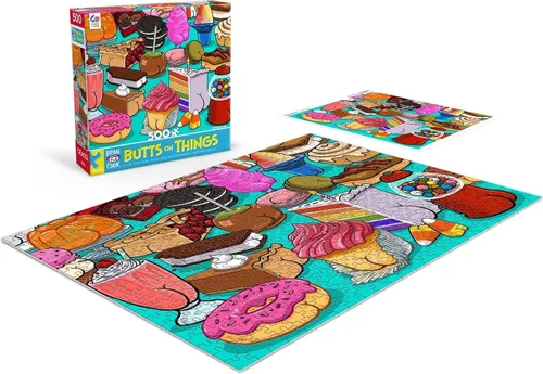 Vista 4 de Ceaco - Brian Cook - Butts on Things - Sweet Cheeks - Rompecabezas de 500 piezas