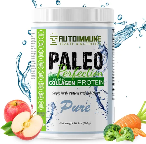 Vista 21 de Autoimmune - Polvo de proteína de colágeno sin estevia, sin OMG, colágeno en polvo para mujeres con fibra de manzana, brócoli y zanahoria, paleo