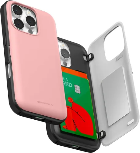Vista 23 de GOOSPERY Parachoques magnético para puerta compatible con iPhone 15, funda con tarjetero, cartera con cierre magnético automático, protector de Azul