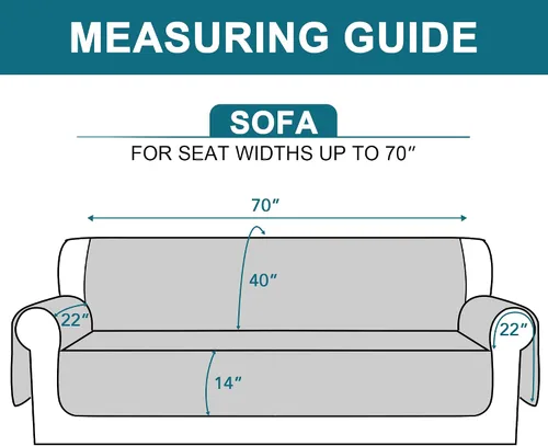 Vista 3 de Turquoize Funda 100% impermeable para silla de 2 cojines y funda antideslizante para sofá de 3 cojines, protector de muebles para mascotas, niños