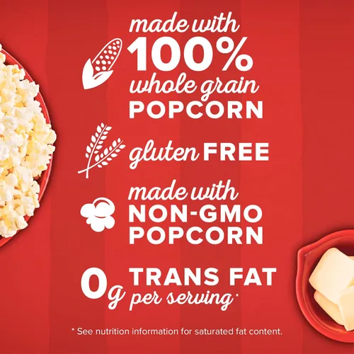 Vista 6 de Orville Redenbacher Color Blanco maíz palomitas Frasco de maíz Gourmet 30 oz