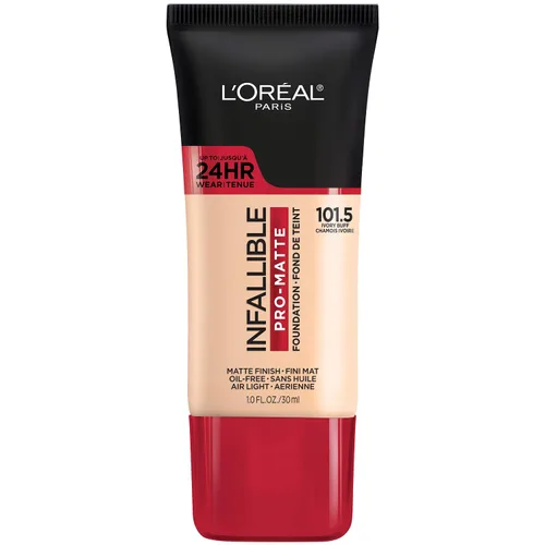 Vista 11 de L'Oreal Paris Cosmetics Makeup Infallible Pro-Matte - Base líquida de larga duración, True Porcelain, 1 onza líquida.
