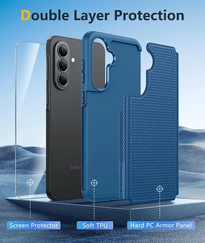 Vista 697 de FNTCASE Funda para iPhone 17 Pro: Fundas delgadas translúcidas de color azul claro compatibles con MagSafe, protección completa de la cámara