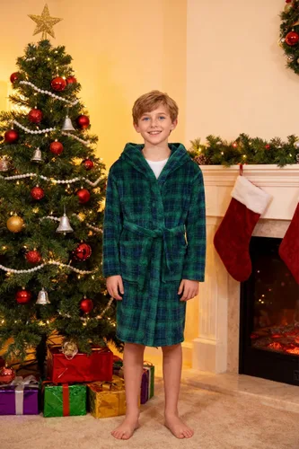 Vista 79 de E.W Apparel Bata de baño de forro polar con capucha para niños, bata suave y mullida para niños pequeños