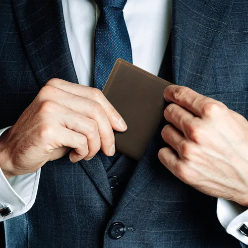Vista 2 de Cartera de viaje para pasaporte para hombre, funda de pasaporte de cuero, con bloqueo Rfid, soporte para pasaporte para parejas, para 2, Porta