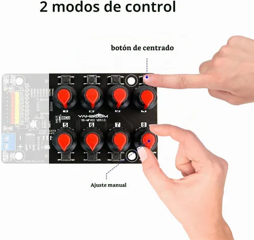 Vista 2 de Yahboom Controlador de servomotores RC de 8 canales, herramienta de centrado de controlador con protección contra sobrecorriente, 2 modos de control