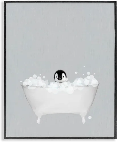 Vista 31 de Lindo conejo bebé en toallas de baño burbujas de jabón' Arte Giclée enmarcado