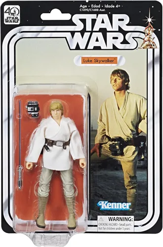 Vista 2 de Figura de Star Wars The Black Series 40th Anniversary Luke Skywalker, de 6 pulgadas