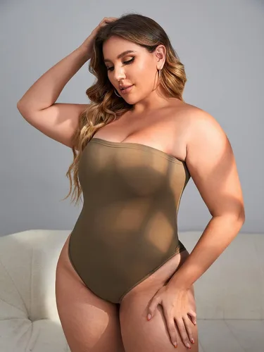 Vista 3 de WDIRARA Body moldeador sin mangas para mujer, talla grande, sin tirantes, con control de abdomen