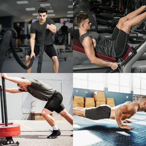 Vista 6 de Isnowood - Pantalones cortos de compresión para hombre, ropa interior atlética de elastano, para ejercicio, correr