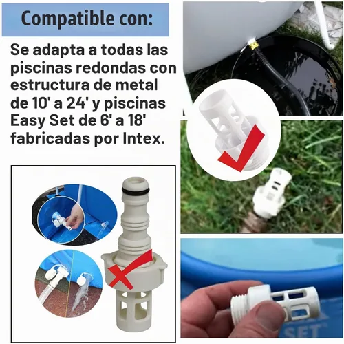 Vista 3 de 10184 Intex Manguera Drenaje Enchufe Conector Reemplazo Intex Piscina Redonda