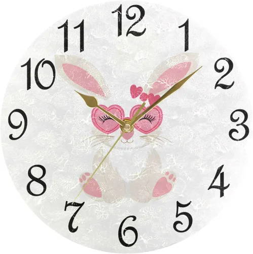 Vista 41 de Reloj de pared rústico retro con puerta de granero de madera, marrón, azul, funciona con pilas, silencioso, sin tictac, 10 pulgadas, reloj de mesa