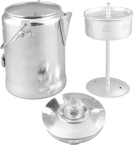 Vista 3 de Coghlan's Cafetera de aluminio para 9 tazas, color plateado