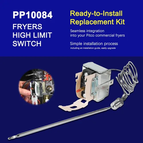 Vista 4 de Interruptor de límite alto PP10084 de repuesto para freidora Pitco – Corte de temperatura de seguridad de 435 °F, apto para los modelos de freidora