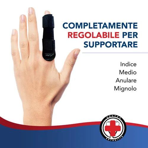 Vista 5 de Dr. Arthritis Doctor Developed - Férula para dedos acolchada para enderezar (negro, S/M, paquete de 2)