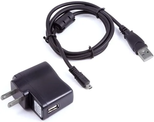 Vista 3 de Adaptador de corriente CA USB para cámara y cargador de batería + cable de PC para Nikon Coolpix S8200