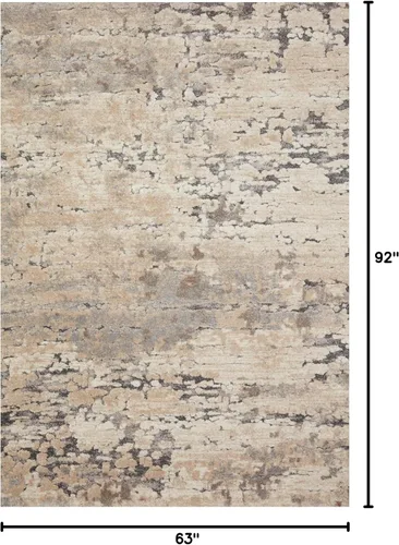 Vista 2 de Loloi Theory Collection THY-08 - Alfombra de área de transición gris pardo/gris, 5'-3" x 7'-8