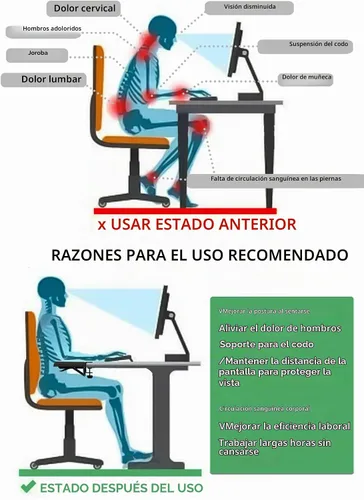 Vista 2 de NODOCA Reposabrazos para escritorio, reposabrazos ergonómico, extensor de escritorio, esponja suave incorporada, cómodo soporte de brazo